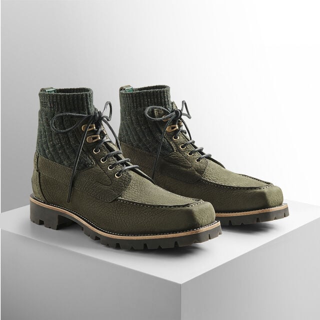 Grand Chemin Nubuck Leather Boot, FORREST GREEN, hi-res 8