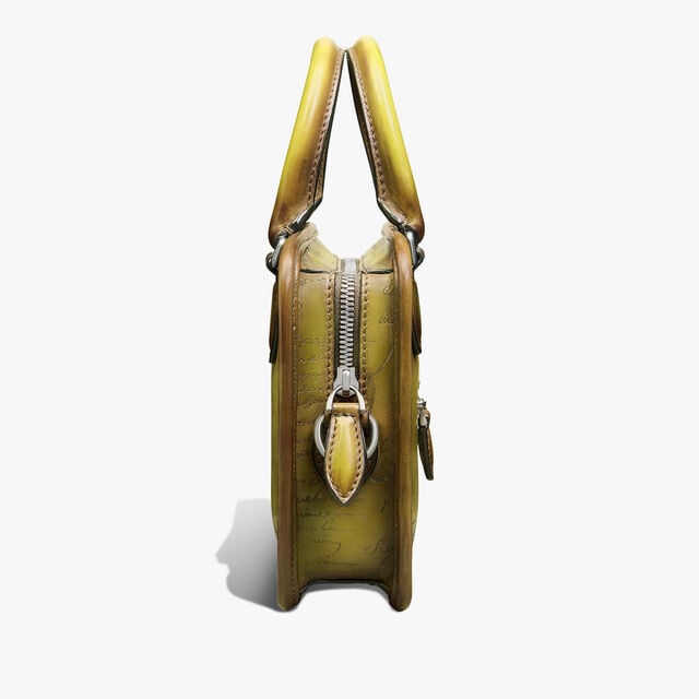 Un Jour Gulliver Scritto Leather Messenger, JUNGLE GREEN, hi-res 4