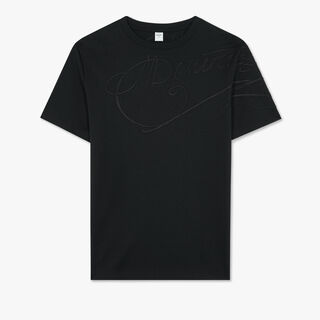 Embroidered Scritto T-Shirt, NOIR, hi-res