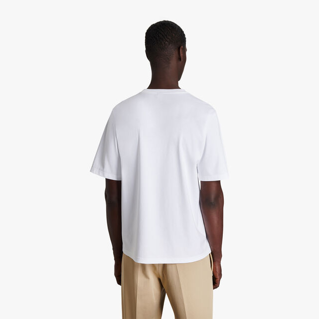 T-Shirt Avec Détails En Cuir, BLANC OPTIQUE, hi-res 3