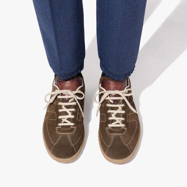 Sneaker Trainer En Suède, KAKI, hi-res 9