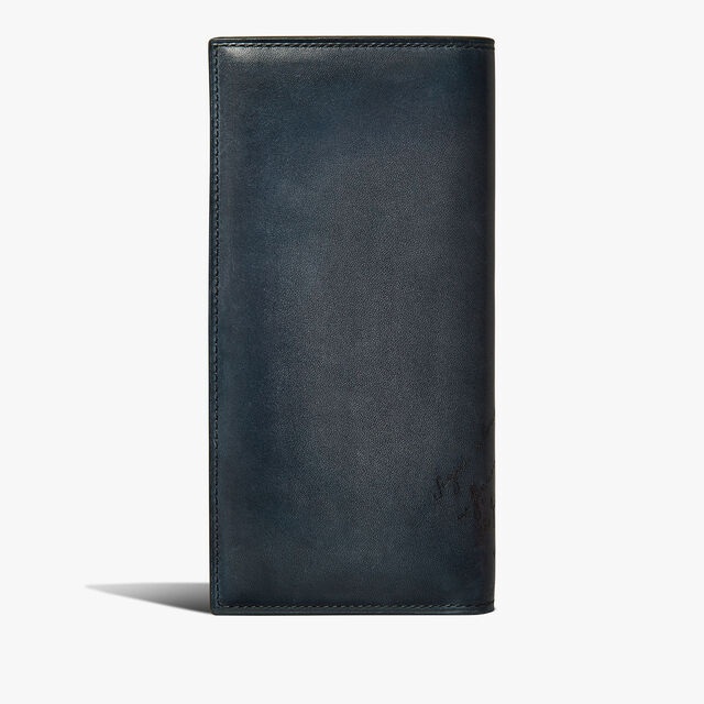 Espace Scritto Leather Long Wallet, BLU MINERALE, hi-res 2