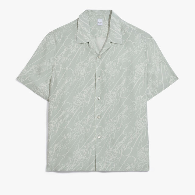 Marbeuf Scritto Short Sleeved Shirt, CELADON SCRITTO, hi-res 1