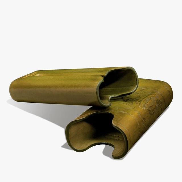 Cigar Case 2 Scritto Leather, JUNGLE GREEN, hi-res 4