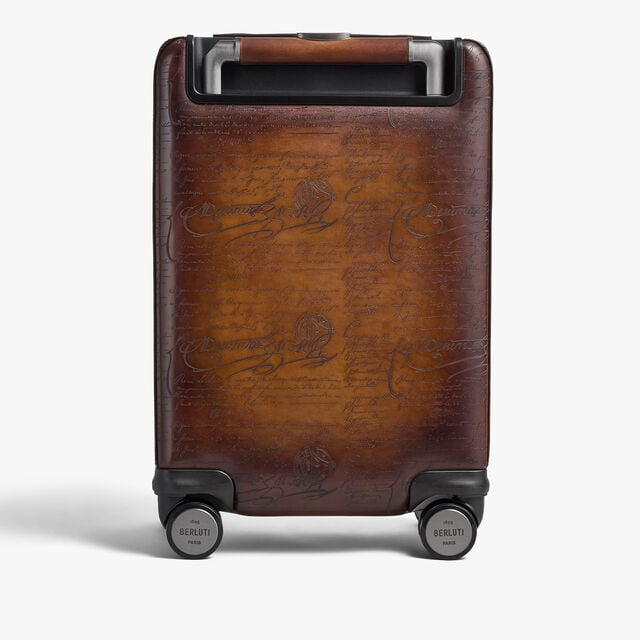 Formula 1005 Scritto Leather Rolling Suitcase, CACAO INTENSO, hi-res 2