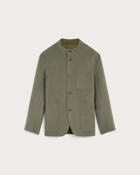 Double Face Foresti&egrave;re Jacket, Kaki & Internal Giant Scritto, hi-res