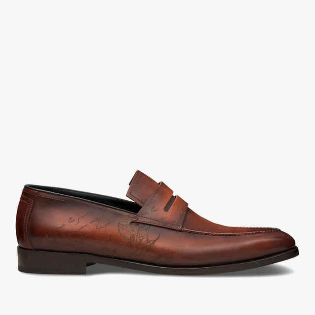 Andy Démesure Neo Scritto Leather Loafer, CACAO INTENSO, hi-res 1