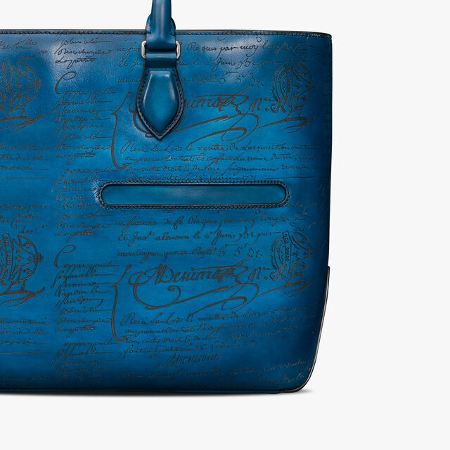 Toujours Mini Scritto Leather Tote Bag, AVEIRO, hi-res 5