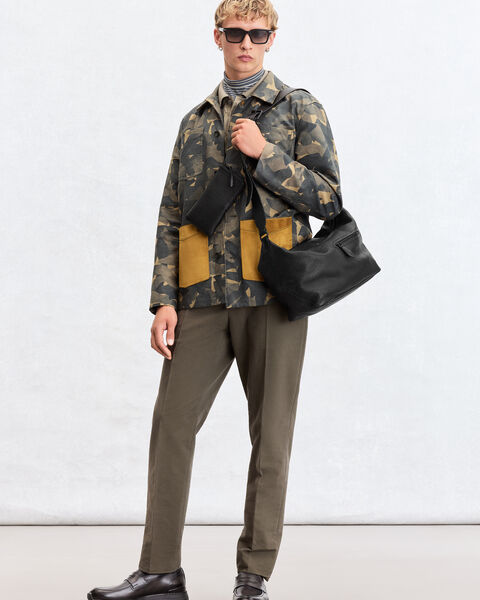 Toujours Soft Zipped Hobo Messenger, Deep Black, hi-res