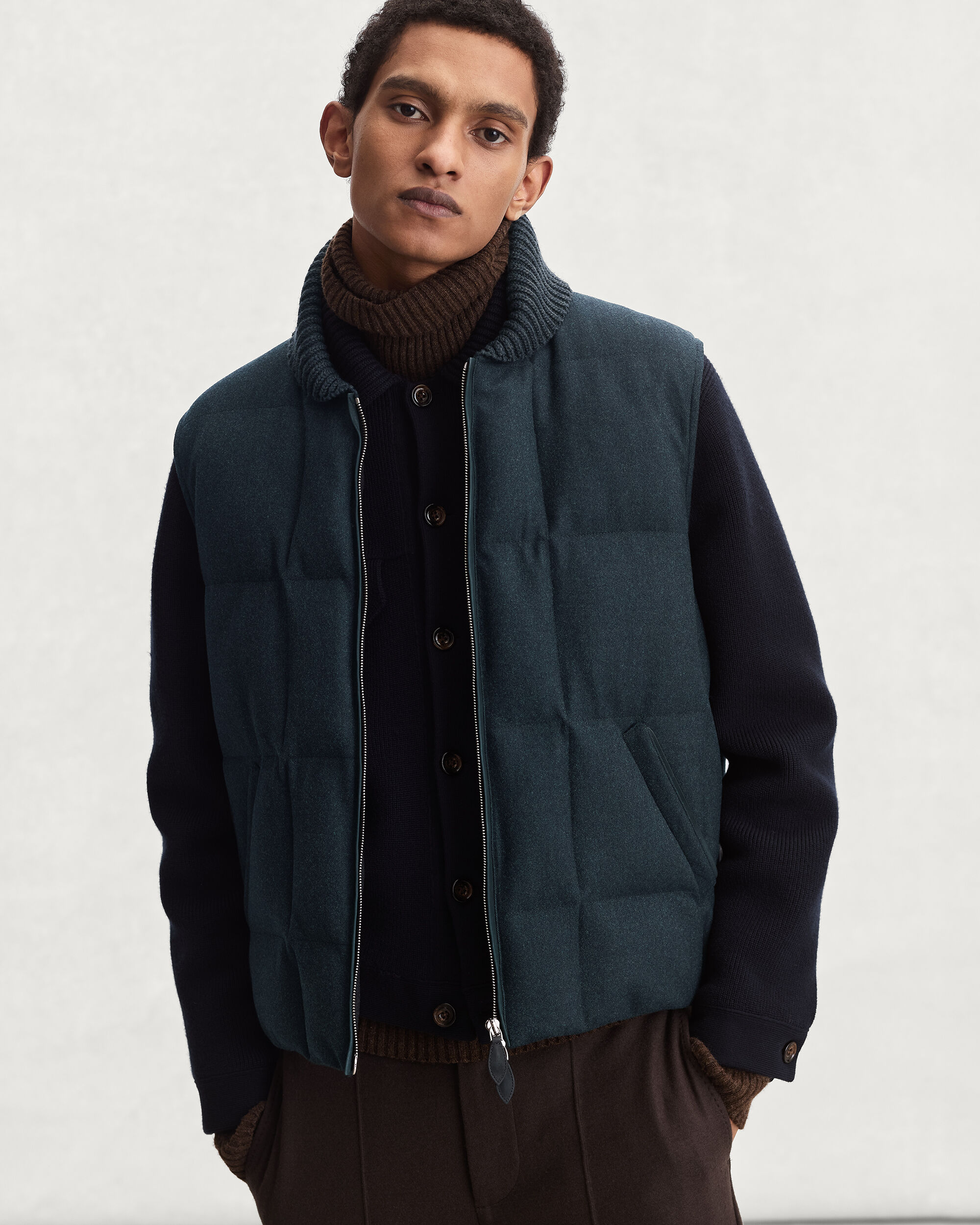 レザーディテール ダウンジャケット | ベルルッティ JP