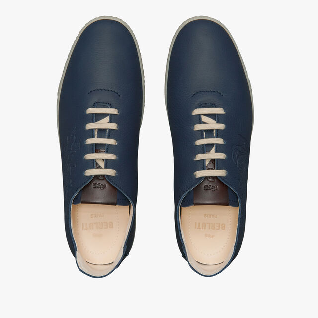 Eden Scritto Leather Sneaker, NAVY, hi-res 3