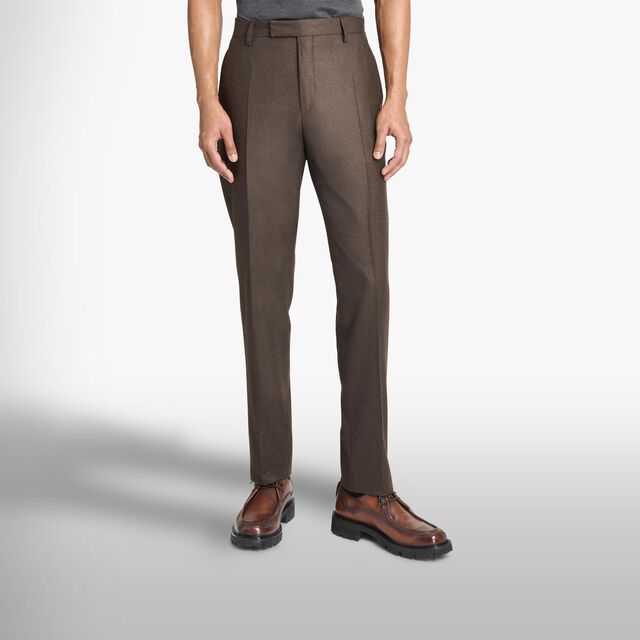 Pantalon Formel En Laine, DARK TAUPE, hi-res 2