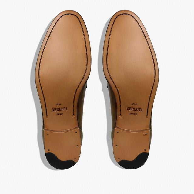 B Volute Calf Leather Loafer, KAKI, hi-res 4