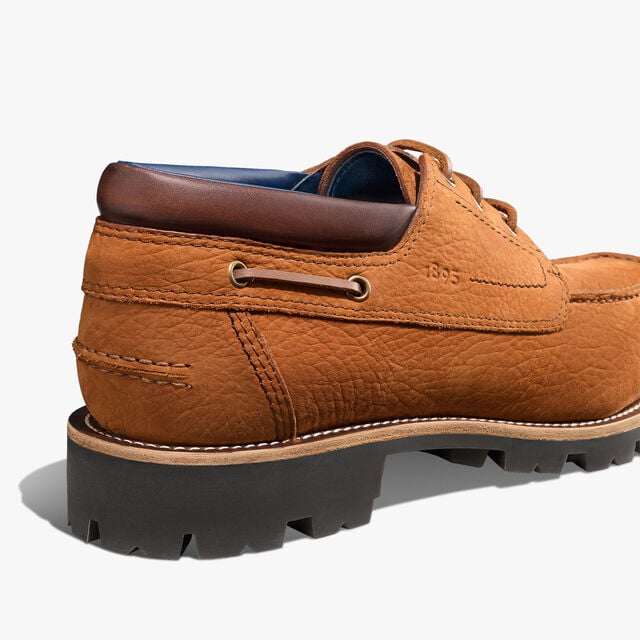 Grand Chemin Nubuck Leather Derby, WALNUT BROWN, hi-res 6