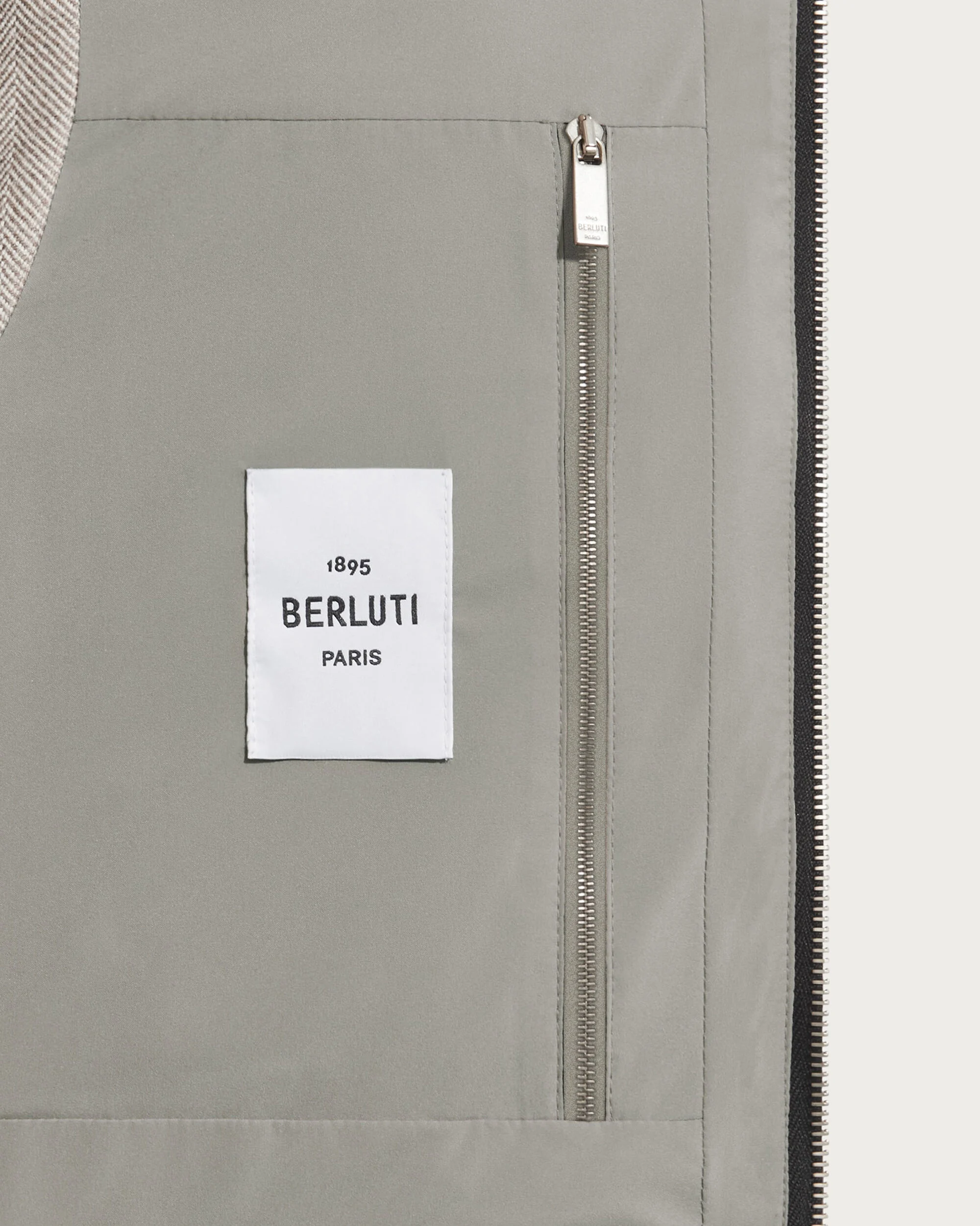 Quilted Down Gilet with Leather Details, Taupe Grey, hi-res