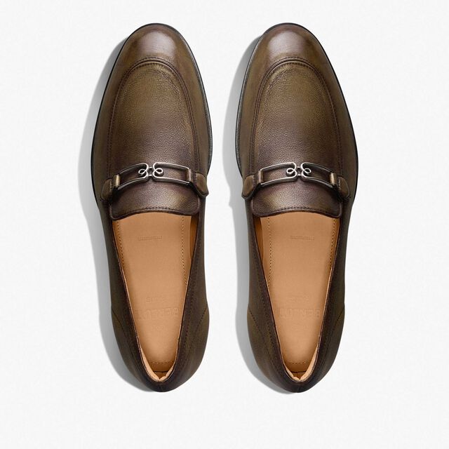 B Volute Calf Leather Loafer, KAKI, hi-res 3