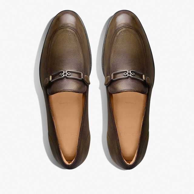 B Volute Leather Loafer, KAKI, hi-res 3