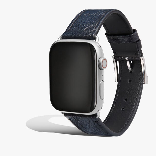 Apple Watch Bracelet Scritto Leather, INDIGO DENIM, hi-res 3