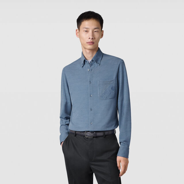 Scritto Pocket Shirt, BLUE DENIM, hi-res 2