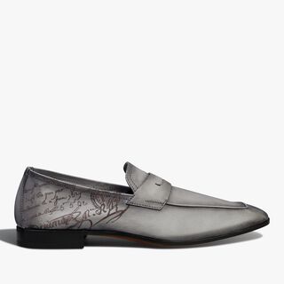 Lorenzo Scritto Kangaroo Leather Loafer, LIGHT ALUMINIO, hi-res