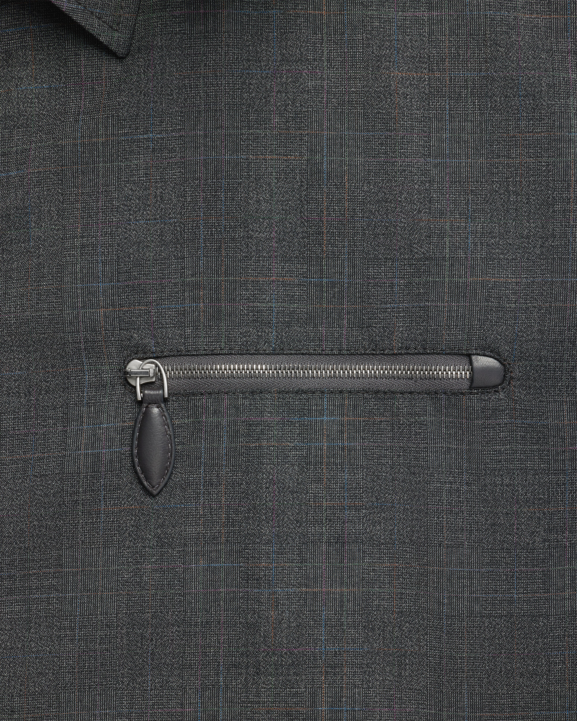 Un Jour Overshirt with Leather Zip-Pullers, Carbon Grey, Image 2