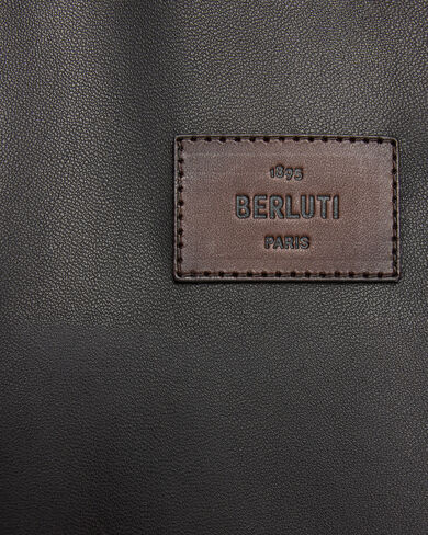 Ultralight Fly Leather Hooded Blouson, Noir, hi-res