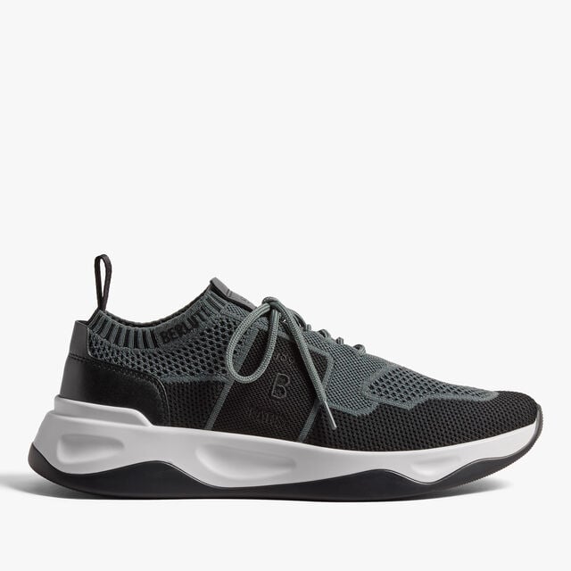 Sneaker Shadow En Maille Et Cuir De Veau, TEMPEST / BLACK, hi-res 1