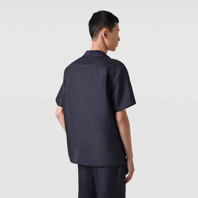 Linen Scritto Short Sleeved Vareuse