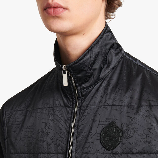 Nylon Scritto Quilted Jacket, NOIR, hi-res 5