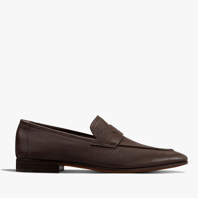 Mocassin Lorenzo En Cuir De Chevre, MARRONE QUERCIA, hi-res 1