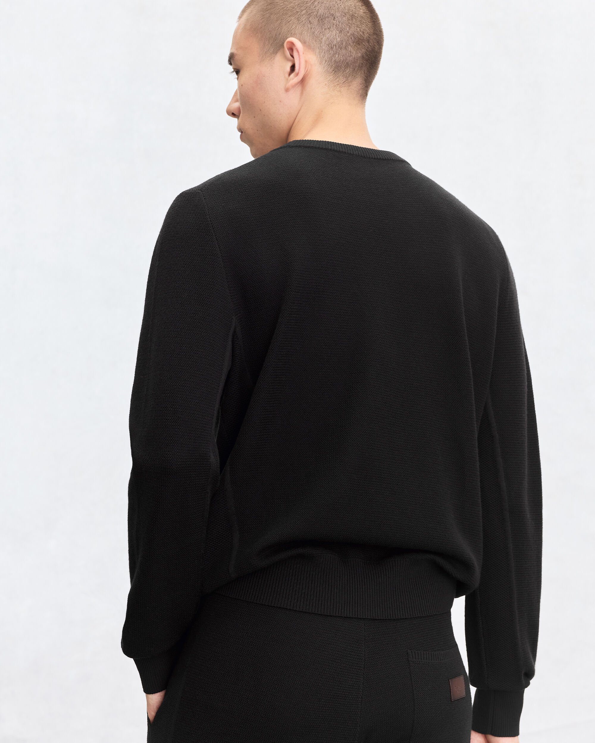 Shadow Jogpants with Leather Detail, Noir, hi-res