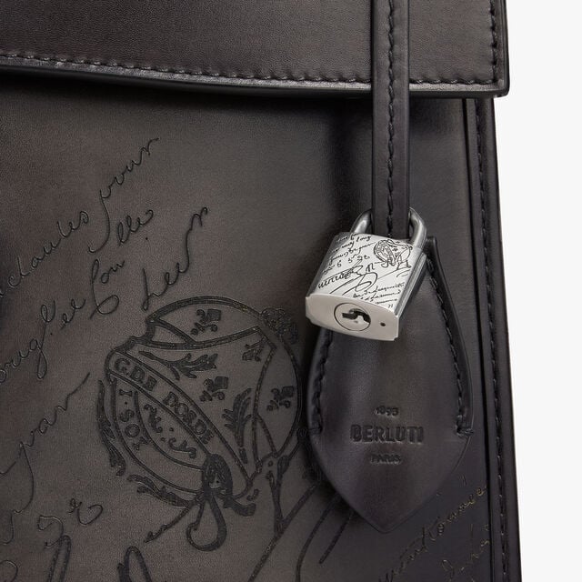 Cartable E’Mio En Cuir, NERO GRIGIO, hi-res 8