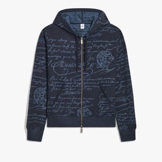 Sweat A Capuche Zippé en Laine Scritto Sweat A Capuche Zippé en Laine Scritto