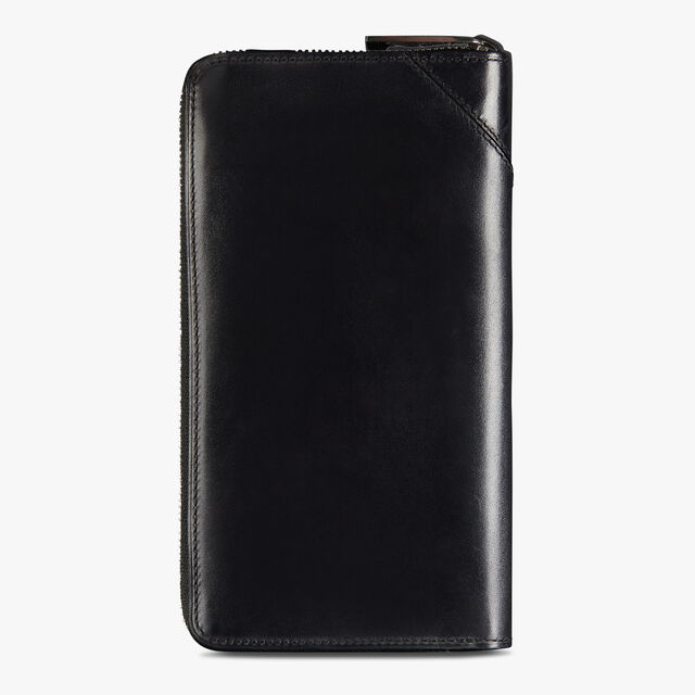 Itauba Patchwork Leather & Alligator Zipped Wallet, DEEP TDM & BLACK, hi-res 2