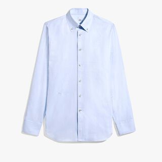 Cotton Scritto Button-Down Collar Shirt