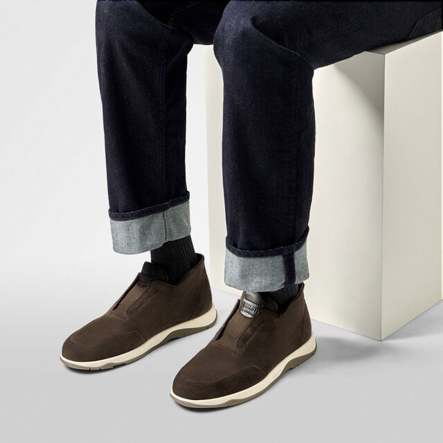 Echappée Suede Calf Slip On, DARK BROWN, hi-res 7