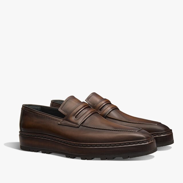 Mocassin Andy Alto En Cuir, MARRONE INTENSO, hi-res 2