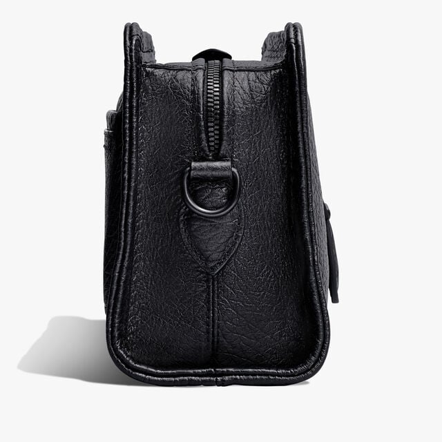 Journalier Xs Leather Messenger, DEEP BLACK, hi-res 4