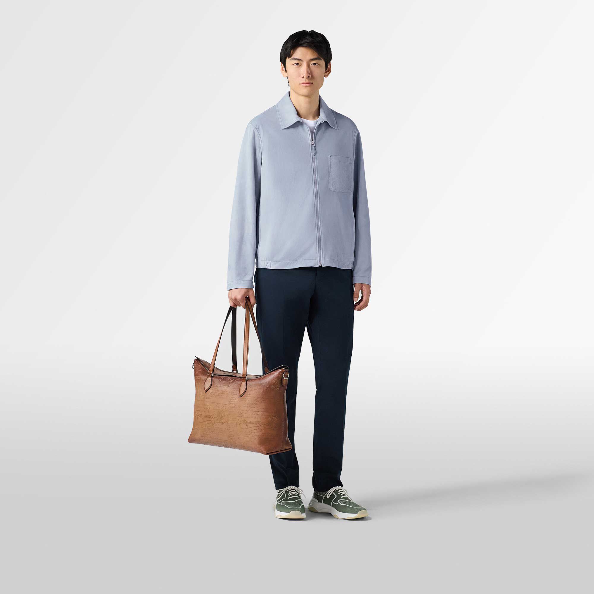 【BERLUTI】スエード エフェクト スクリット 半袖 Tシャツ スエードエフェクト フレーム スクリット Tシャツ | ベルルッティ JP