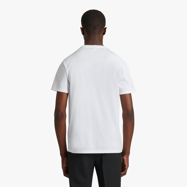 Leather Tab T-Shirt Slim Fit, BLANC OPTIQUE, hi-res 3
