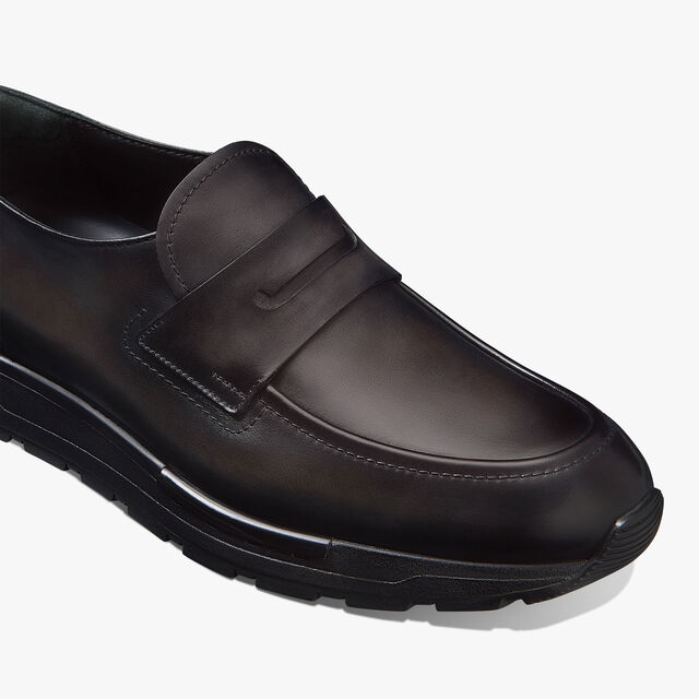 Sneaker Fast Track En Cuir De Veau Venezia, NERO GRIGIO, hi-res 5