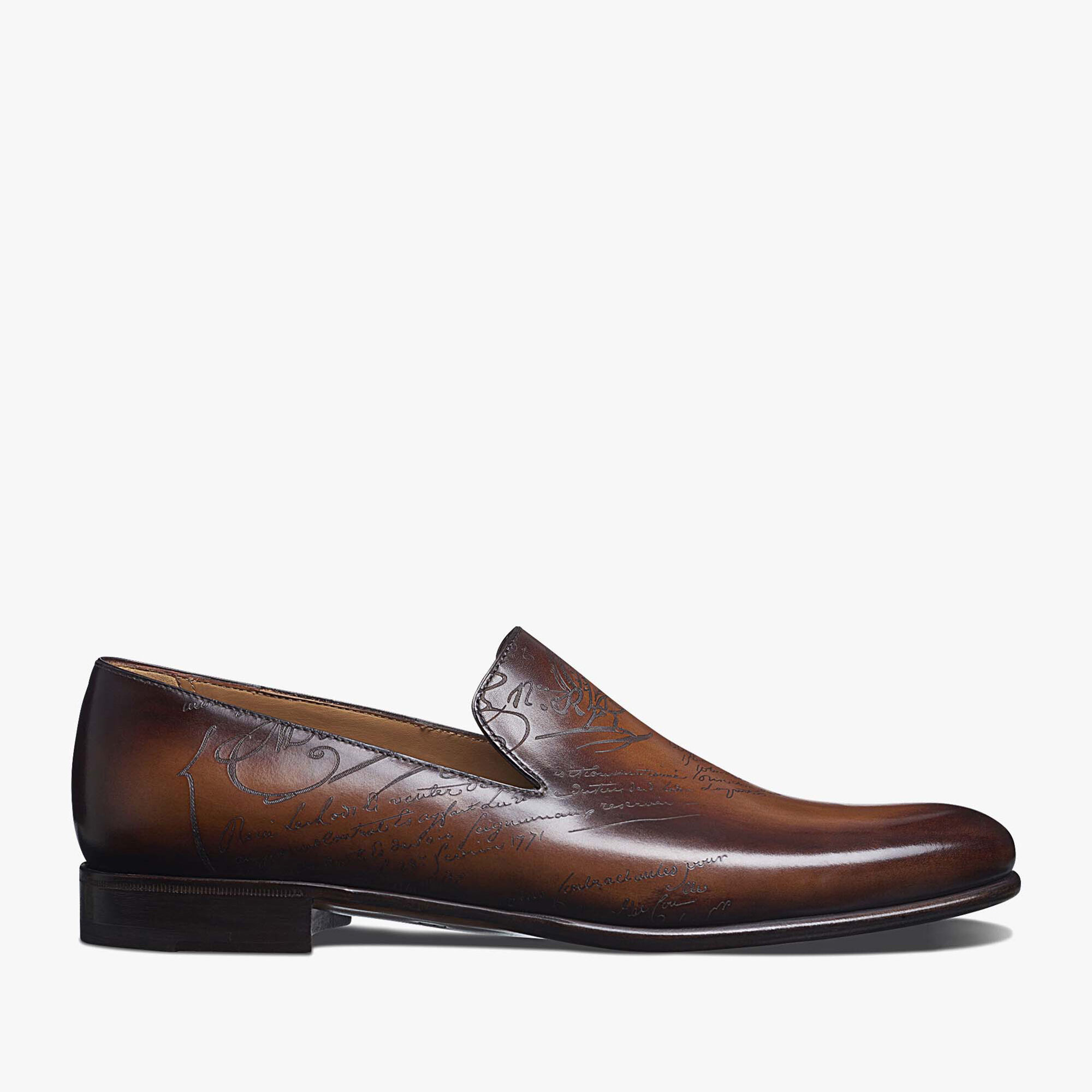 Cursive Galet Scritto Leather Loafer, TOBACCO BIS, hi-res 1