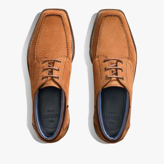 Grand Chemin Nubuck Leather Derby, WALNUT BROWN, hi-res 4
