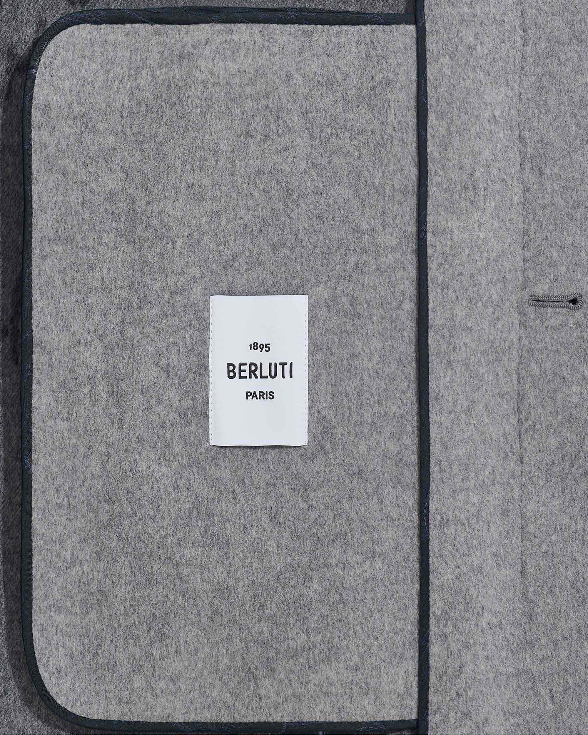 Double Face Coat, Grey & Internal Giant Scritto, hi-res