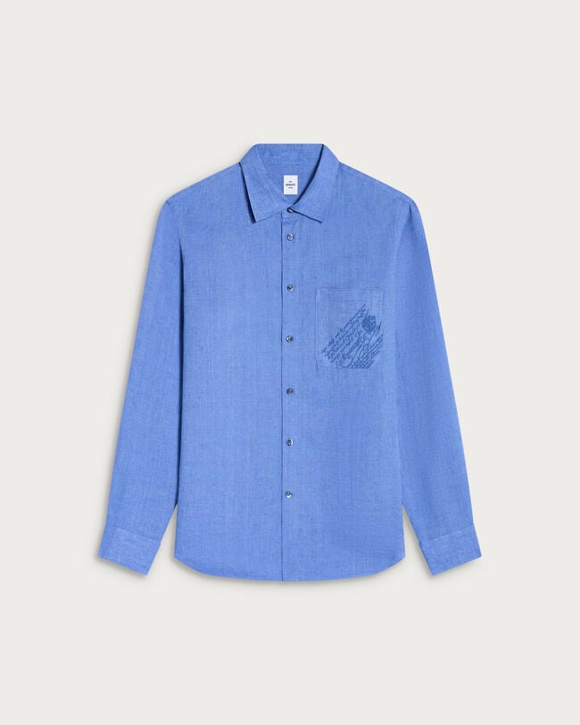 Chemise avec Poche Scritto, Summer Blue, hi-res
