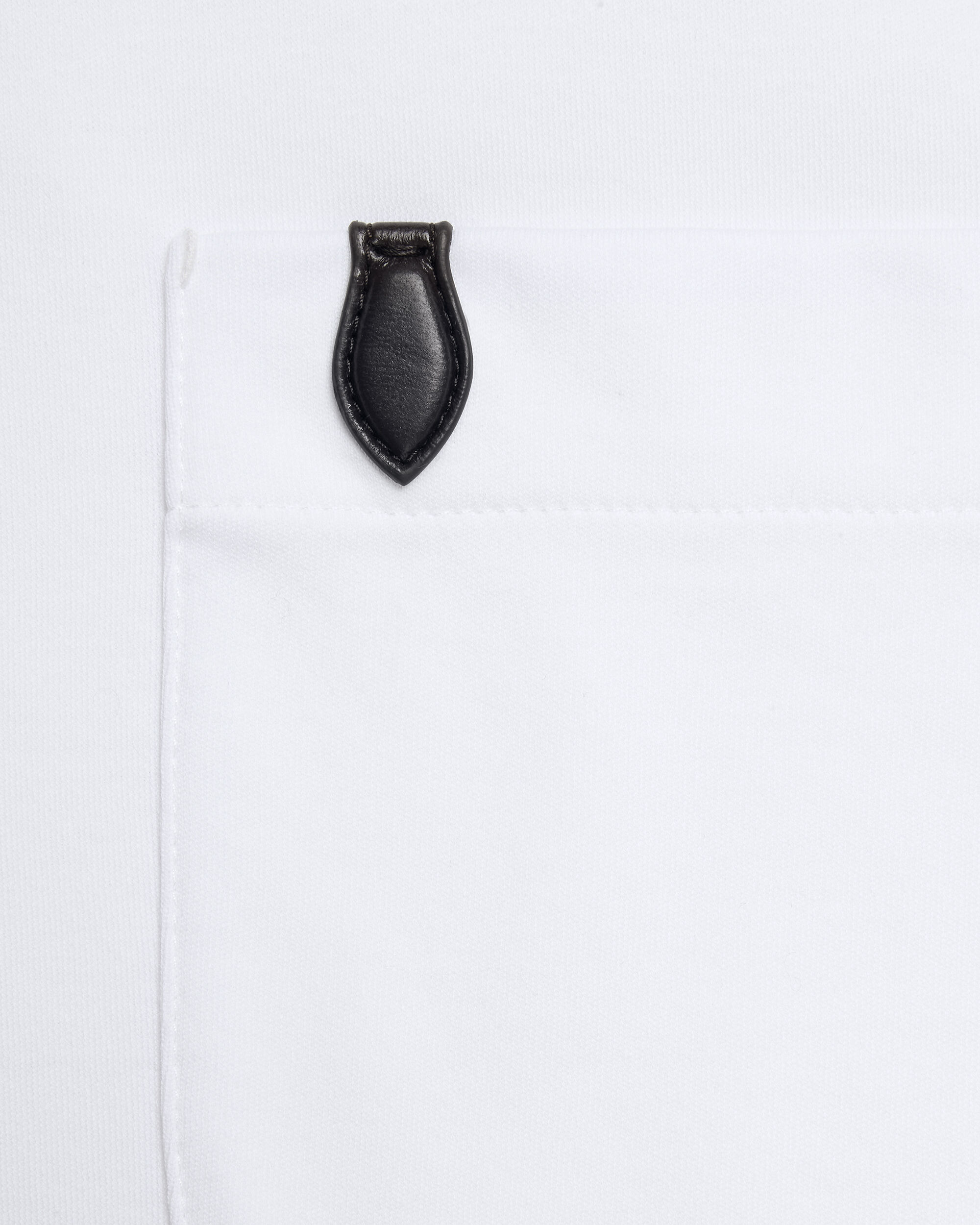 皮革细节口袋T恤衫, Blanc Optique, 图片1