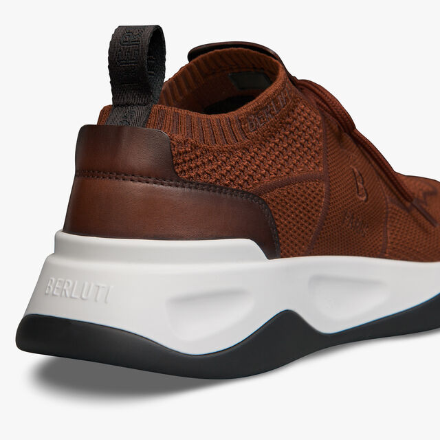 Shadow Knit And Leather Sneaker, TOFFEE, hi-res 5