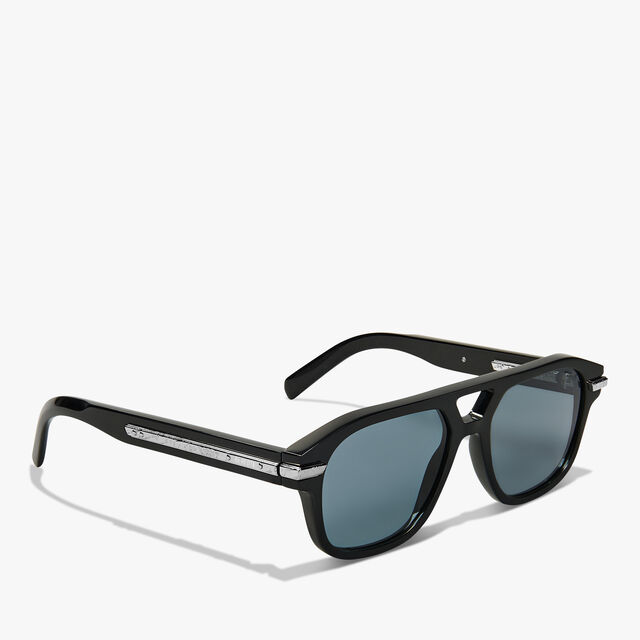 Flare Acetate Sunglasses, BLACK + VINTAGE BLUE, hi-res 2