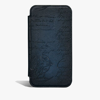 Scritto Leather iPhone 16 Pro Folio, INDIGO DENIM, hi-res