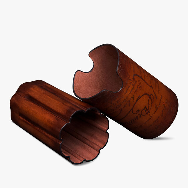 Ten-Cigar Scritto Leather Case, CACAO INTENSO, hi-res 4